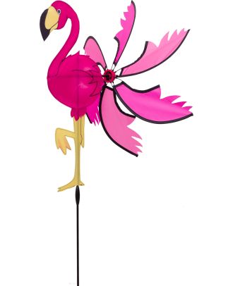 Windrad Windspiel HQ Spinning Flamingo mit Bodenanker Gartendeko Propeller