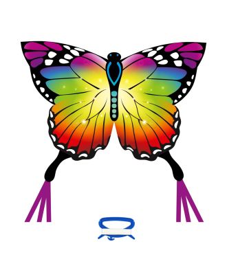 Kinderdrachen Einleiner Drachen HQ Butterfly Kite Rainbow Schmetterling Flugdrache