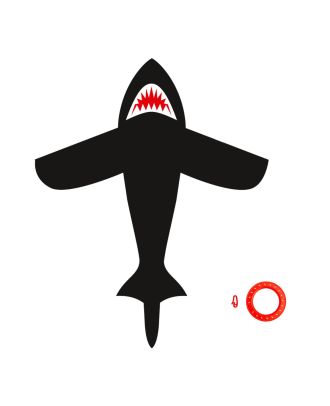 Kinderdrachen Einleiner Drachen HQ Shark Kite 7 Hai Flugdrache