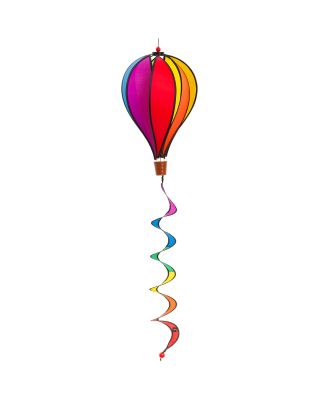 HQ Windspiel Hot Air Balloon Twist Rainbow Garten Dekoration