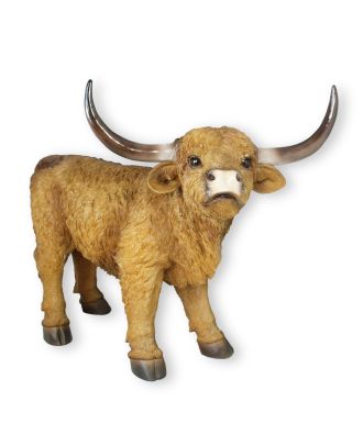 Rinder Figur Highland Cattle XL Schottisches Hochlandrind Kuh Gartenfigur