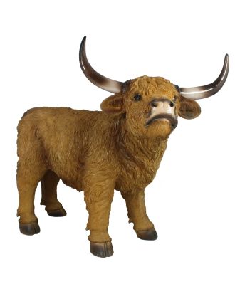 Rinder Figur Highland Cattle Schottisches Hochlandrind Kuh Gartenfigur