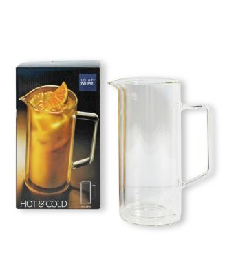 SCHOTT ZWIESEL Doppelwandiger Glaskrug HOT & COLD Wasserkaraffe 1 Liter