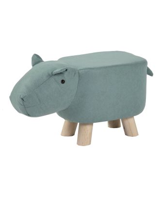 Tierhocker Hippo hellblau Kinderhocker Tier Hocker Holz Kinder Sitzhocker Hippo