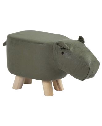 Tierhocker Hippo dunkelgrün Kinderhocker Tier Hocker Holz Kinder Sitzhocker Hippo