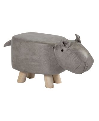 Tierhocker Hippo grau Kinderhocker Tier Hocker Holz Kinder Sitzhocker Hippo