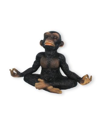 Affe Figur meditierend Deko Schimpanse sitzend 24cm Deko Affe