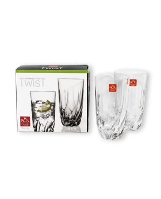 RCR Longdrinkglas Set TWIST Serie Kristallglas 2er Set Longdrink Gläser Set