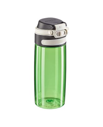 Leifheit Trinkflasche Flip 550ml Tritan grün mit Filter für Fruchteinsatz bruchsichere Tritanflasche