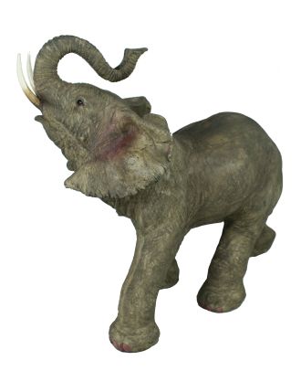 Elefant Figur Gartenfigur stehender Elefant lebensecht Elefantenfigur Tierfigur Dekofigur