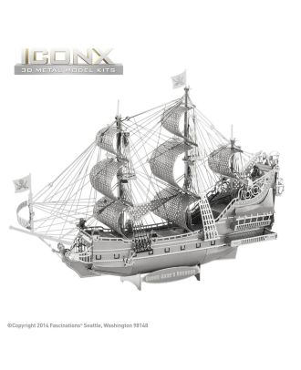 Metal Earth Metallbausätze ICX009 ICONX Queen Anne's Revenge Flaggschiff Metall Modell