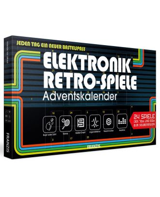 Franzis 67150 Adventskalender Elektronik Retro-Spiele 24 Spiele der 70er/80er zum Selberbauen inkl. 28-seitigem Begleitbuch ohne Löten