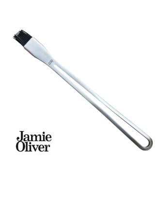 Jamie Oliver Grillpinsel hitzebeständig XL Silikon Edelstahl 46 cm Bratenpinsel Grillzubehör