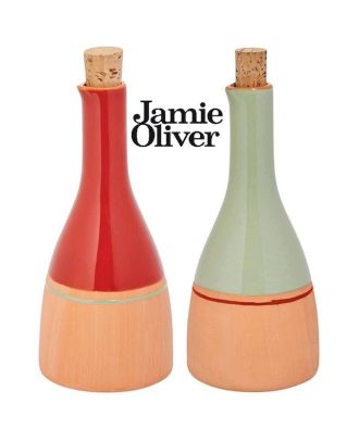 Jamie Oliver Ölspender Essigspender Terrakotta 2tlg.  Öl & Essig Menage Set