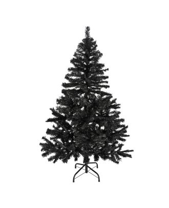 Künstlicher Weihnachtsbaum 150 cm schwarz künstlicher Tannenbaum mit Metallständer Weihnachtsdeko