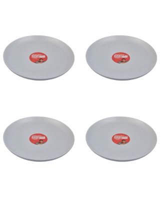 Jamie Oliver Speiseteller 4 Stück Teller Speckle hellgrau 34 cm Essteller Dinner Plates
