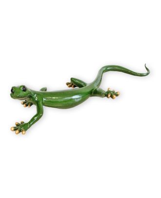 Deko Salamander XL Figur grüne Echse Tierfigur Reptil Figur Tierdeko