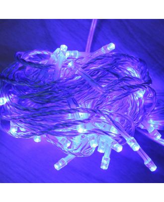 LED Lichterkette 50 LED's blau für innen und außen Weihnachtsbeleuchtung