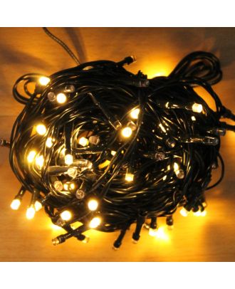 LED Lichterkette 100 LED warmweiss mit Fernbedienung für innen und außen Weihnachtsbeleuchtung