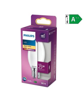 Philips LED Leuchtmittel 2,2W (25W) warmweiß E14 [Energieklasse A++]