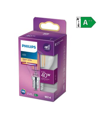 Philips LED Leuchtmittel E14 4,3W (40W) warmweiß [Energieklasse A++]