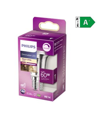 Philips LED Leuchtmittel 4,3W (60W) warmweiß E14 dimmbar [Energieklasse A+]