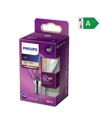 Philips LED Leuchtmittel E14 6,5W (60W) warmweiß [Energieklasse A++]
