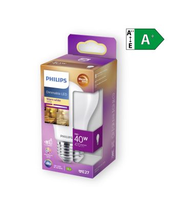 Philips LED Leuchtmittel E27 5W (40W) dimmbar warmweiß WarmGlow [Energieklasse A+]