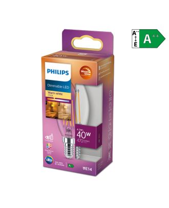 Philips LED Leuchtmittel 4,5W (40W) warmweiß E14 WarmGlow [Energieklasse A++]