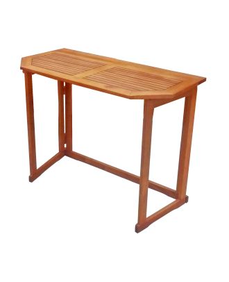 Balkontisch SANTA FE rechteckig klappbar Tischplatte abgeschrägt Holz Eukalyptus FSC 100%
