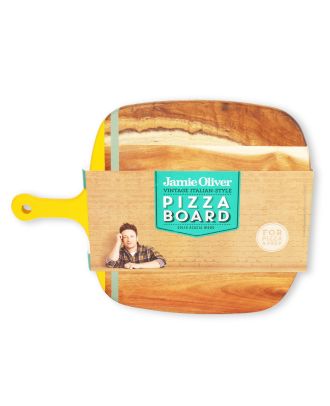 Jamie Oliver Pizzabrett mit Griff Pizzabrett Holz Pizza Schneidbrett Pizzaboard