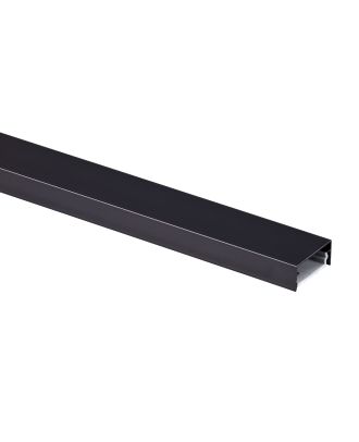 Alu Kabelkanal schwarz eckig 115x3,7cm für TV HiFi Computer Lampen Aluminium Abdeckung