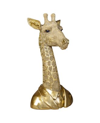 Giraffen Figur Büste Die goldene Giraffe - Deko Giraffe groß und edel