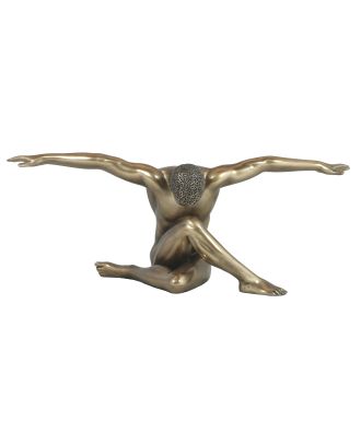Dekofigur Körperkulturen Akt nackter Mann sitzend erotische Dekoration Nacktfigur 