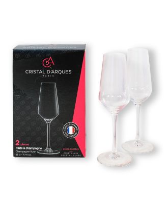 Cristal d'Arques Sektglas 2er Set Champagnergläser Champagnerflöte Gläser 