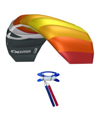 CrossKites Air 1.5 Red-Yellow Lenkmatte R2F Lenkdrachen 2-Leiner Kite Kinderdrachen Stranddrachen