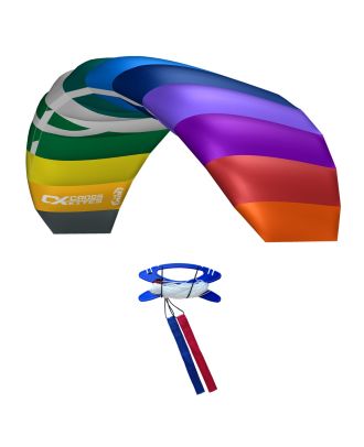 CrossKites Air 1.8 Rainbow Lenkmatte R2F Lenkdrachen 2-Leiner Kite Kinderdrachen Stranddrachen
