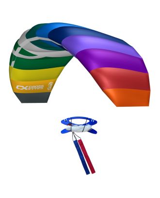 CrossKites Air 2.1 Rainbow Lenkmatte R2F Lenkdrachen 2-Leiner Kite Kinderdrachen Stranddrachen
