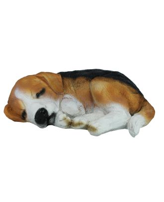 Dekofigur Hund Beagle Gibbs schlafend Tierfigur Hundefigur Haushund
