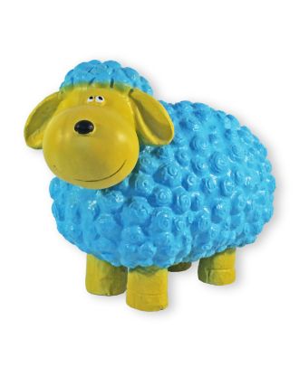 Buntes Deko Schaf blau-gelb Gartenfigur Schaf Dekofigur Schaf lustige Schafe