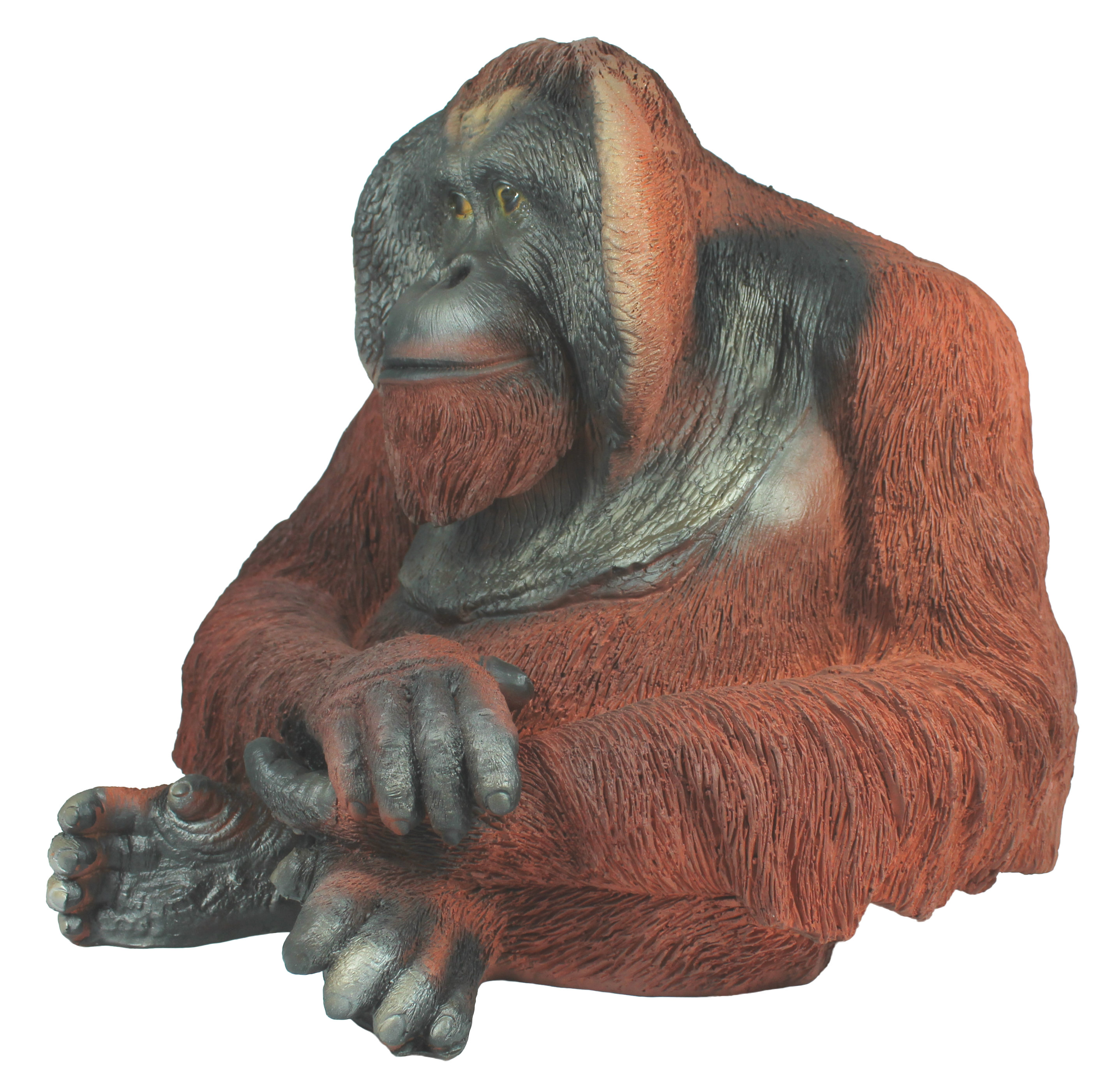 Dekofigur Orang Utan "Gregor" Affe Menschenaffe Primaten Gartenfigur